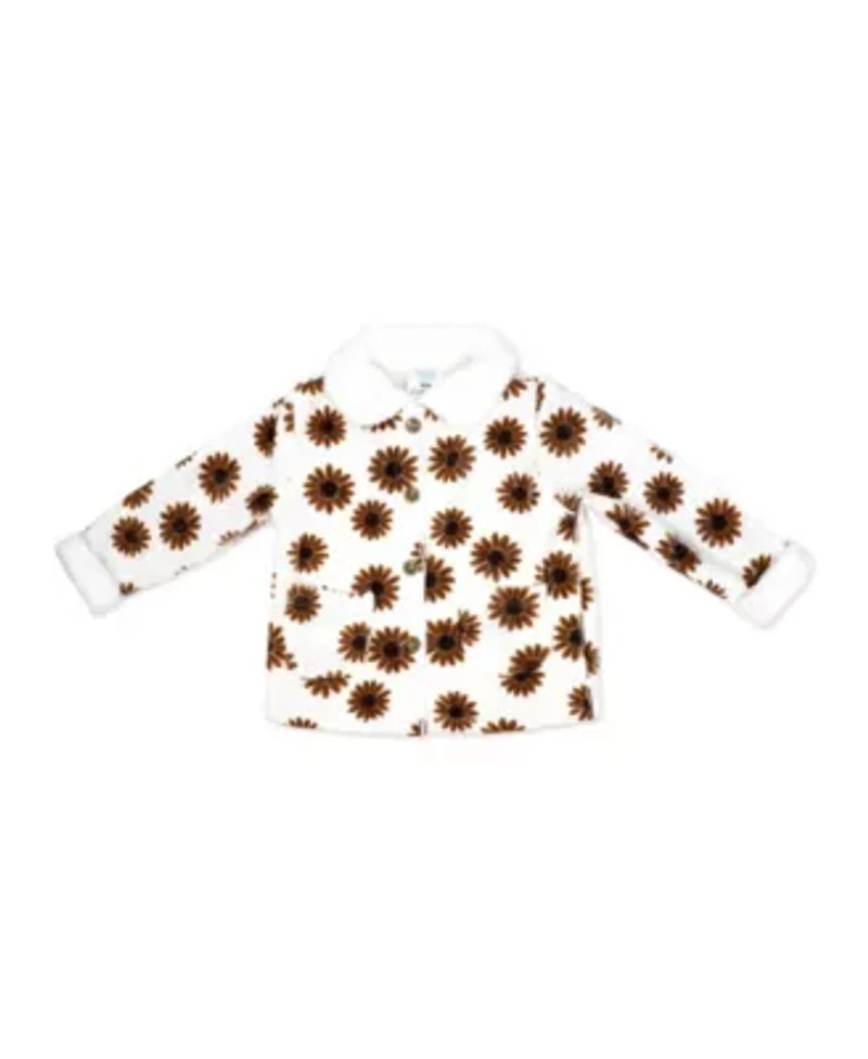 Baby Girls 3 Piece Wildflower Bodysuit, Jacket and Pants Set