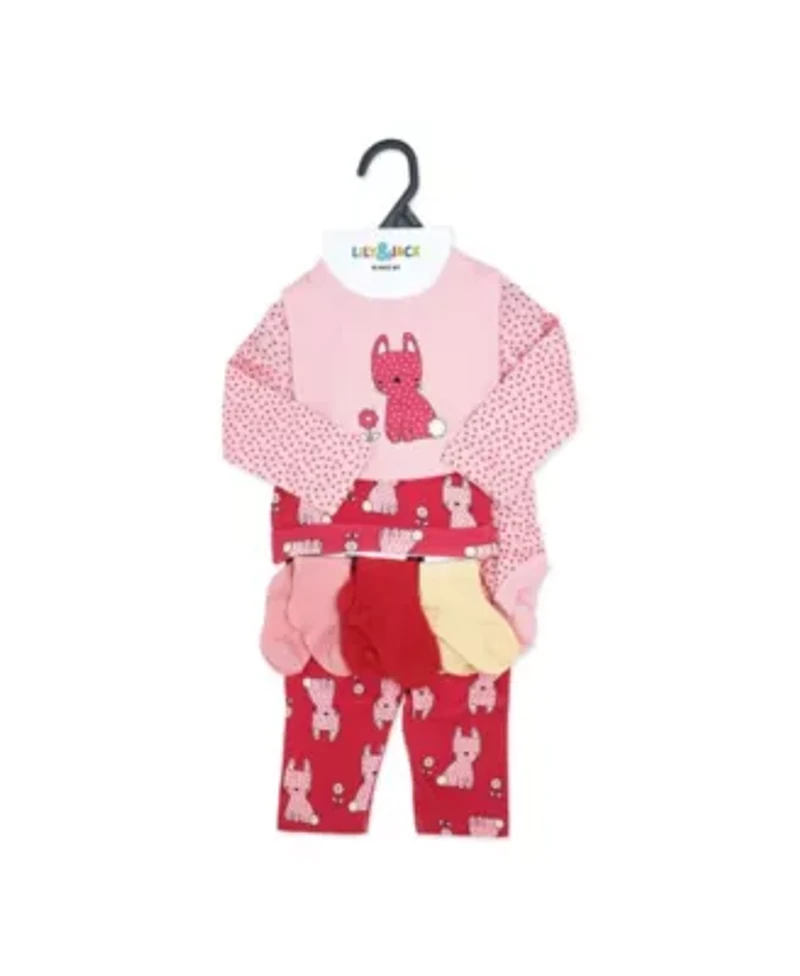Baby Girls 10 Piece Raspberry Kitten Layette Set