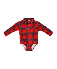 Toddler Boys 4 Piece Red Plaid Suspender and Bowtie Set