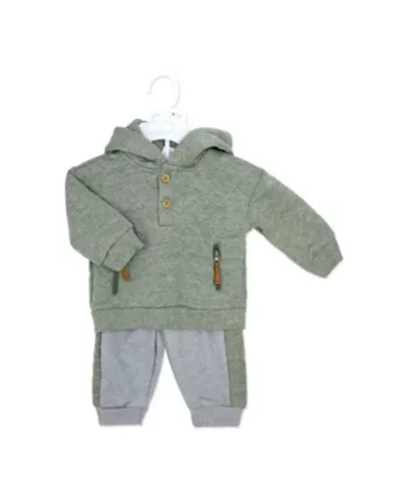 Baby Boys 2 Piece Quilted Jogger Set