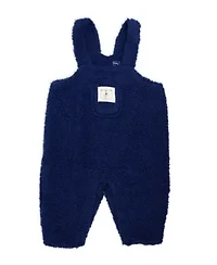 Baby Boys 3 Piece Navy Sherpa Overall Set