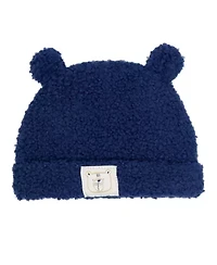 Baby Boys 3 Piece Navy Sherpa Overall Set