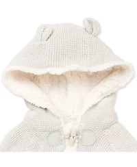 Baby Boys and Girls Cotton Sherpa-Look Jacket