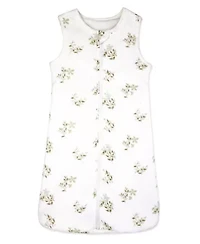 Baby Boys and Girls Cotton Muslin Tan Sprigs Zippered Sleep Sack