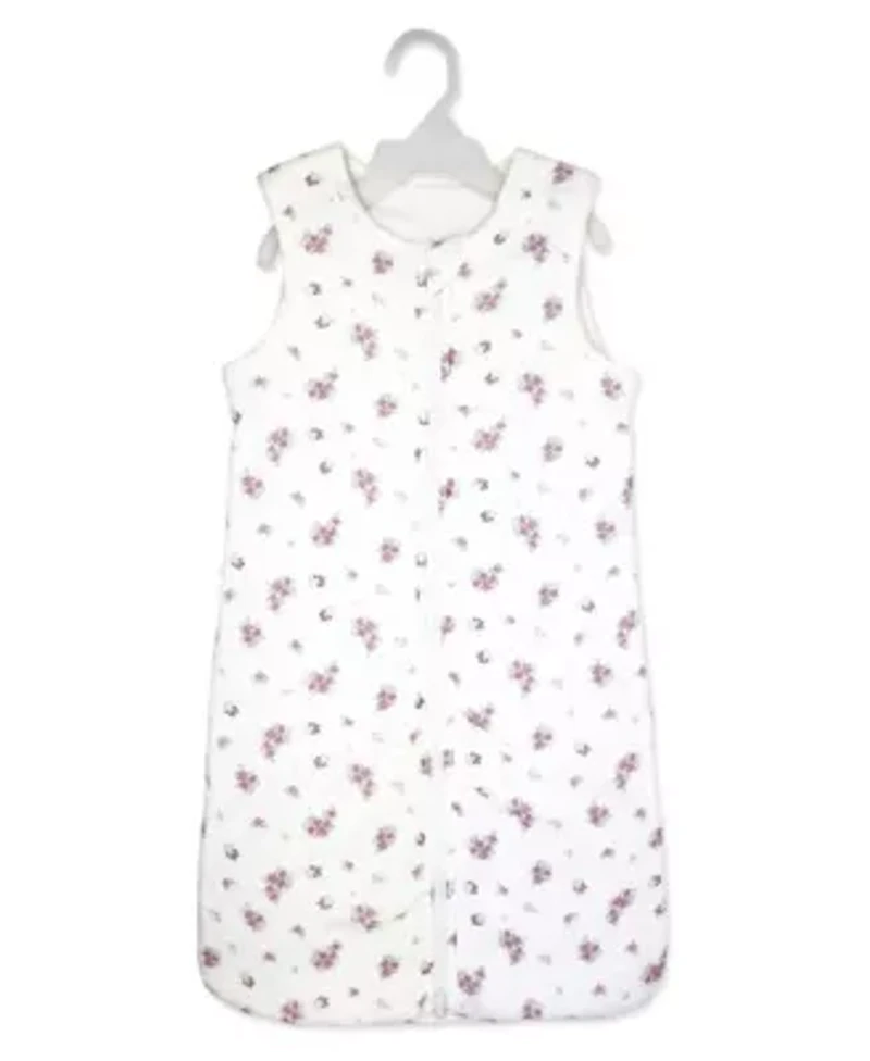 Baby Girls Cotton Muslin Purple Floral Zippered Sleep Sack