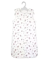 Baby Girls Cotton Muslin Purple Floral Zippered Sleep Sack