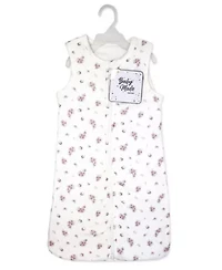 Baby Girls Cotton Muslin Purple Floral Zippered Sleep Sack
