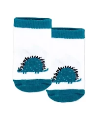 Baby Boys Dino 5 Piece Bodysuit, Pants, Bib, and Socks Set
