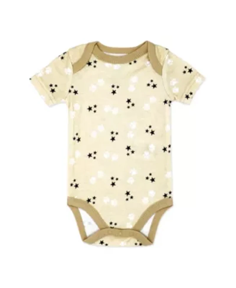Baby Neutral My Family Loves Me 4 Piece Bodysuit, Pants, Footed Sleeper, and Bib Set
