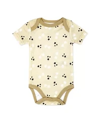 Baby Neutral My Family Loves Me 4 Piece Bodysuit, Pants, Footed Sleeper, and Bib Set