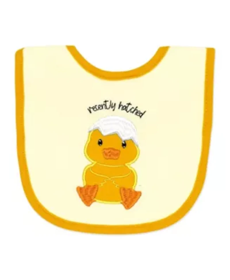 Baby Neutral Recently Hatched 5 Piece Bodysuit, Pants, Bib, and Socks Set