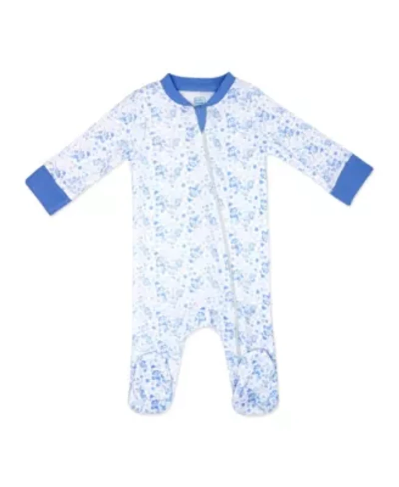 Baby Girls Bluebirds 4 Piece Bodysuit, Pants, Footed Sleeper, and Bib Set