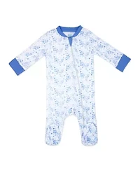 Baby Girls Bluebirds 4 Piece Bodysuit, Pants, Footed Sleeper, and Bib Set
