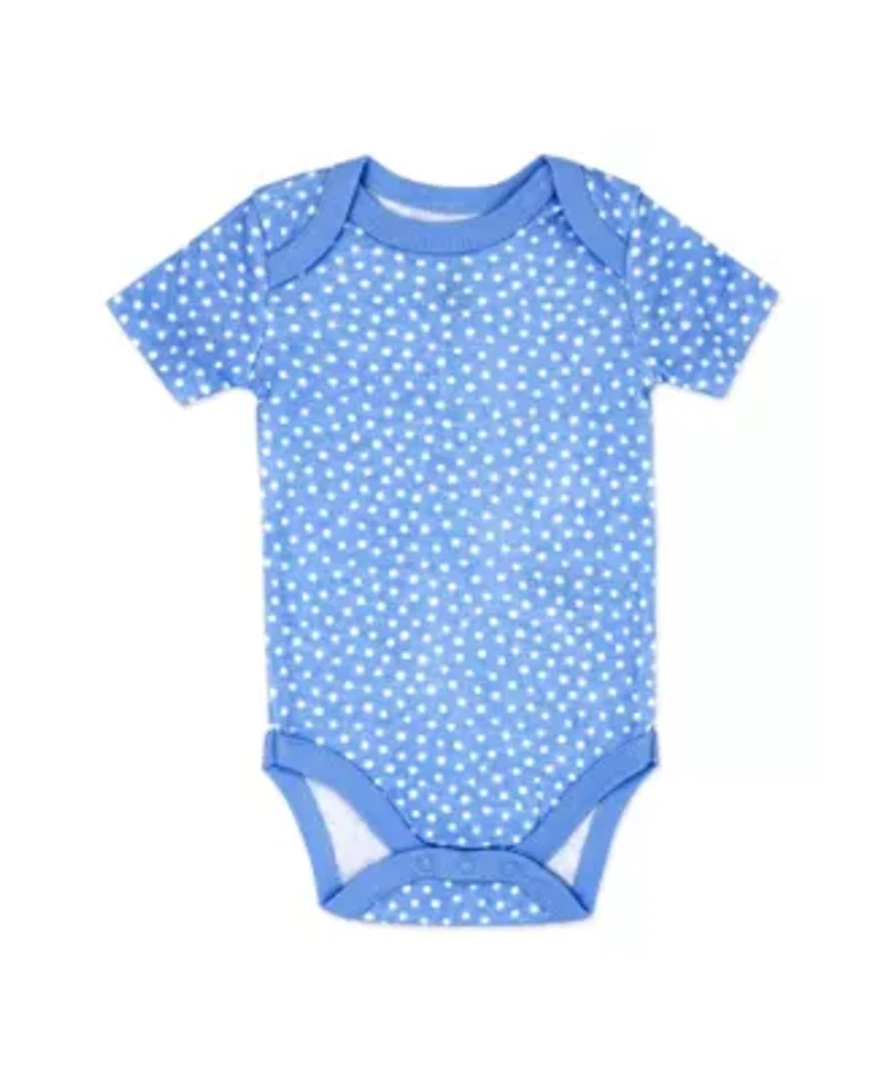 Baby Girls Bluebirds 4 Piece Bodysuit, Pants, Footed Sleeper, and Bib Set