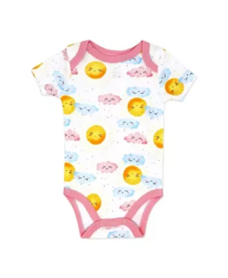 Baby Girls Let's Hug 5 Piece Bodysuit, Pants, Bib, and Socks Set