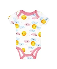 Baby Girls Let's Hug 5 Piece Bodysuit, Pants, Bib, and Socks Set