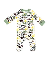 Baby Boys Dirt Magnet Construction 4 Piece Bodysuit, Pants, Footed Sleeper, and Bib Set
