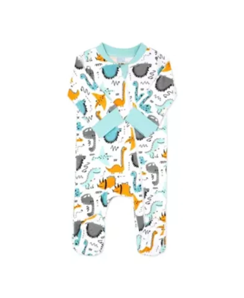 Baby Boys 6 Piece Footed Sleeper, Bibs, and Socks Set