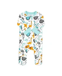 Baby Boys 6 Piece Footed Sleeper, Bibs, and Socks Set