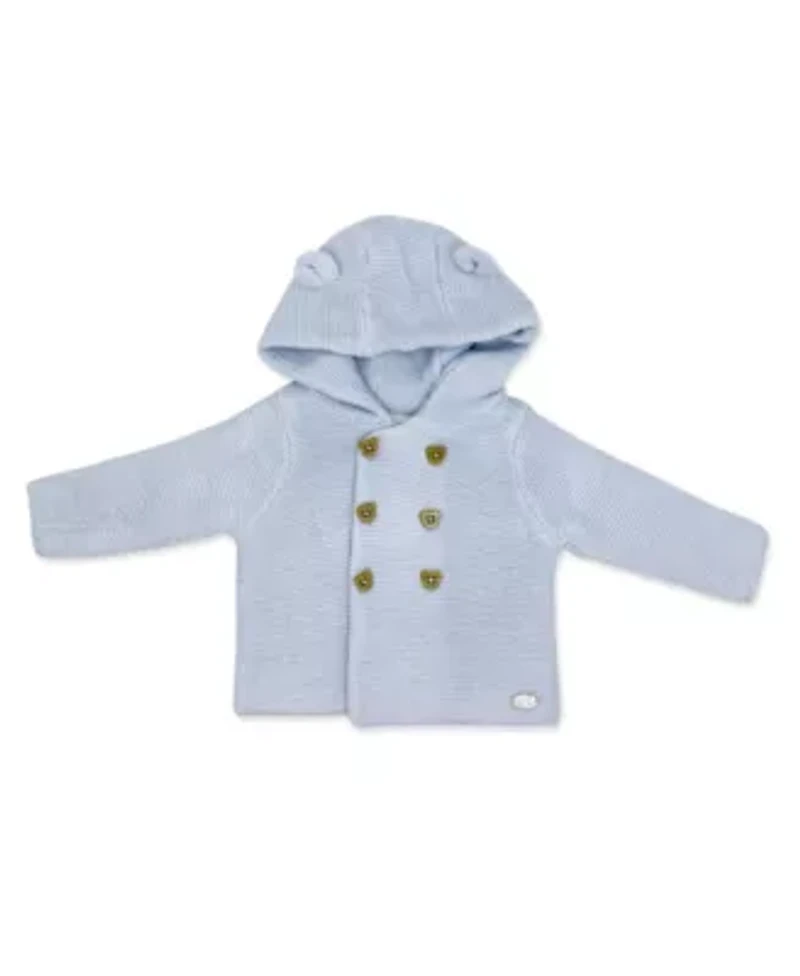 Baby Boys 2 Piece Blue Jacket and Trouser Knitted Set