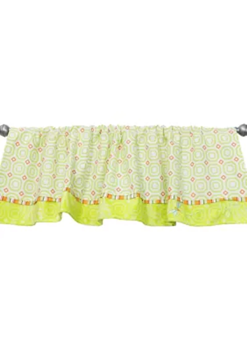 Baby Nursery Geometric Dragonfly Window Valance