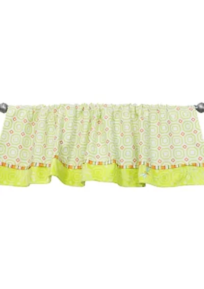 Baby Nursery Geometric Dragonfly Window Valance