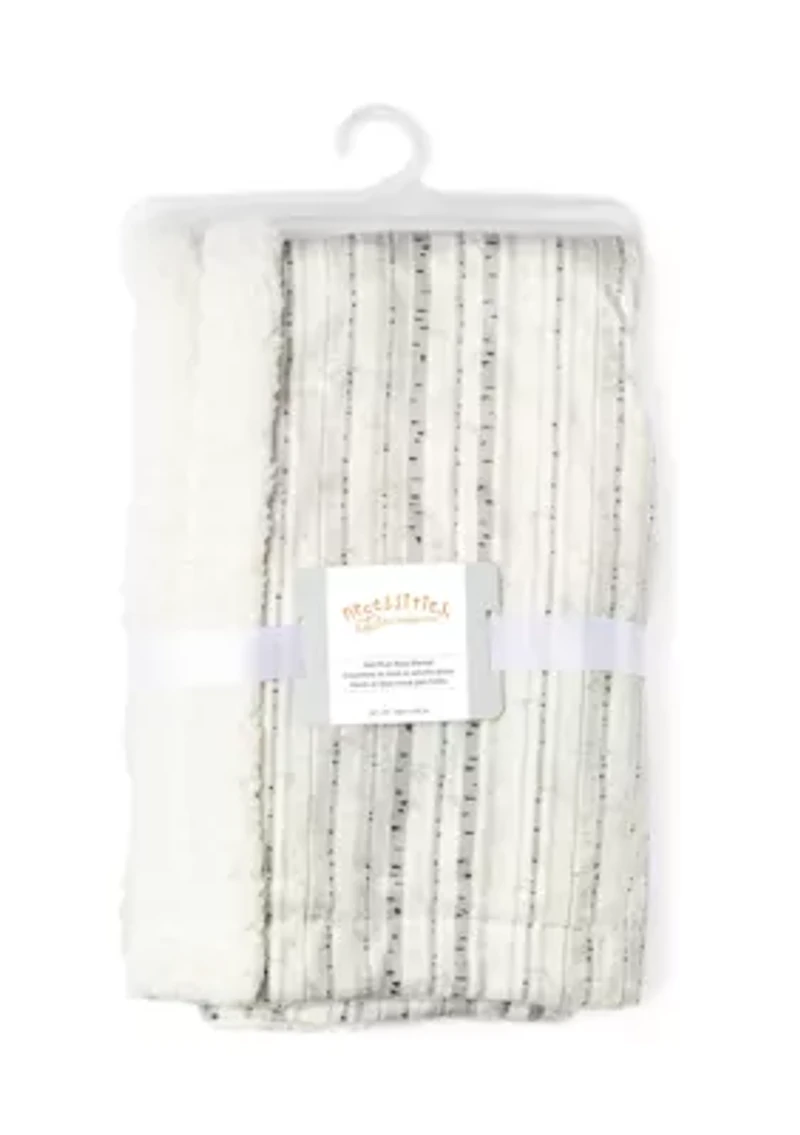 Baby Birch Pattern Mink Sherpa Blanket