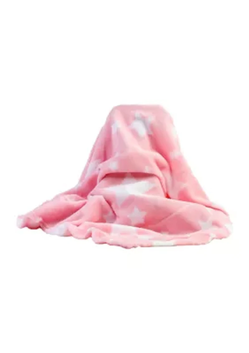 Baby Girls Plush Star Blanket