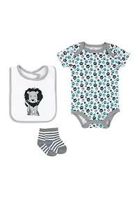 Baby Boys and Girls 3 Piece Box Set, Includes Bodysuit, Bib and Socks