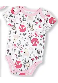 Baby Girls 5 Piece Fox Layette