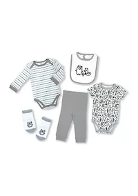 Baby Boys and Girls 5 Piece Woodland Layette
