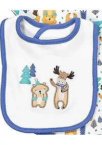 Baby Boys and Girls 3 Piece Moose Layette