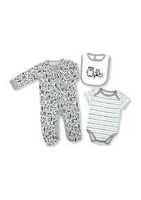 Baby Boys and Girls 3 Piece Woodland Layette