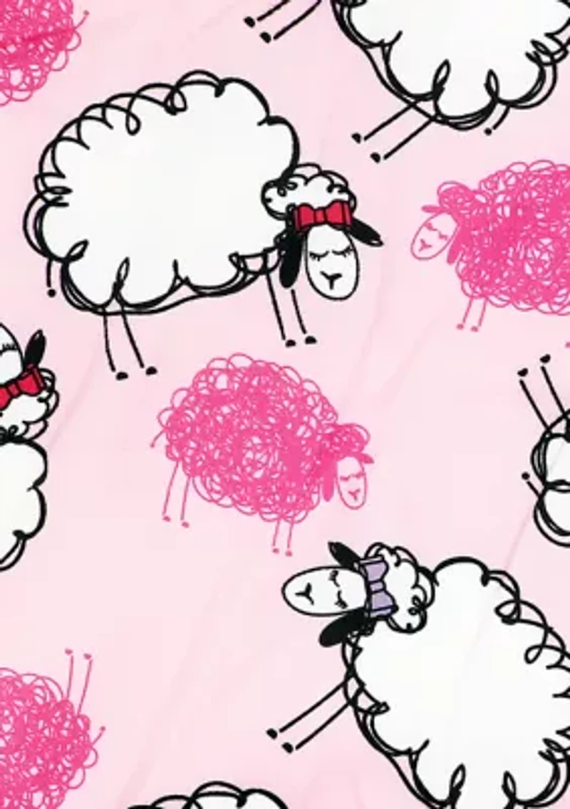 Baby Girls Sheep Minky Sherpa Blanket