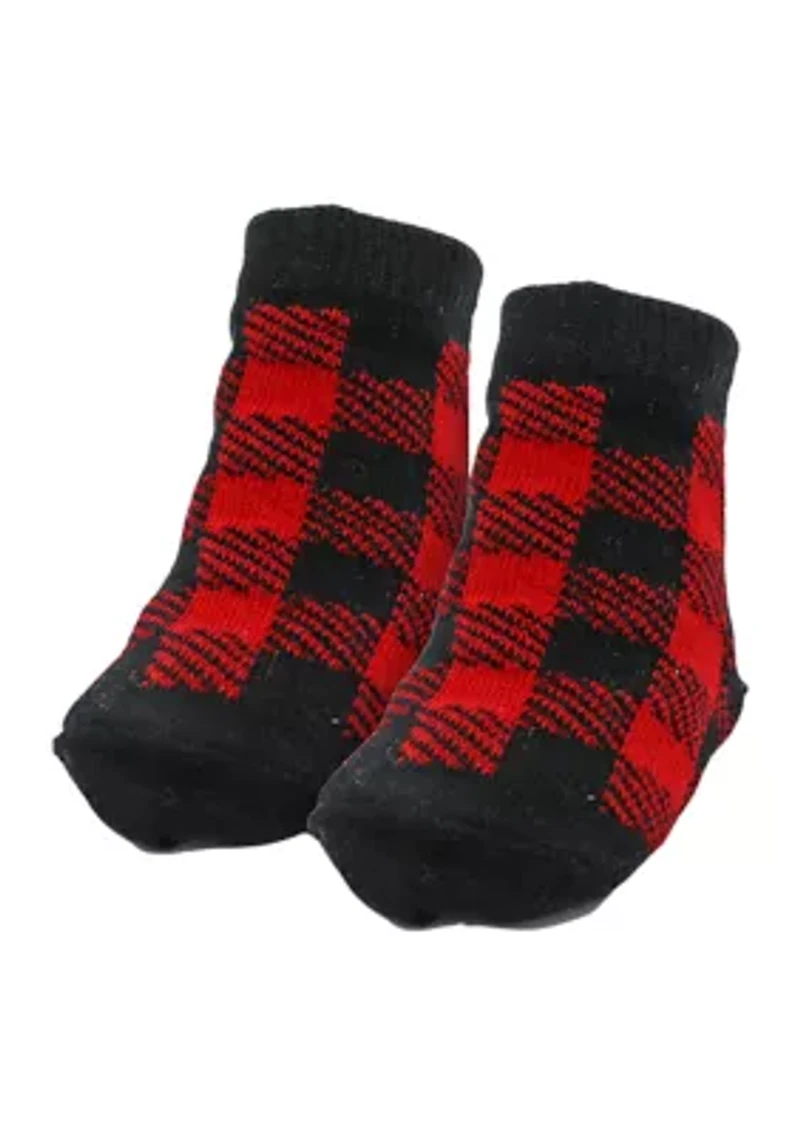 Baby Boys and Girls 3 Piece Buffalo Check Accessory Set