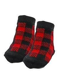 Baby Boys and Girls 3 Piece Buffalo Check Accessory Set