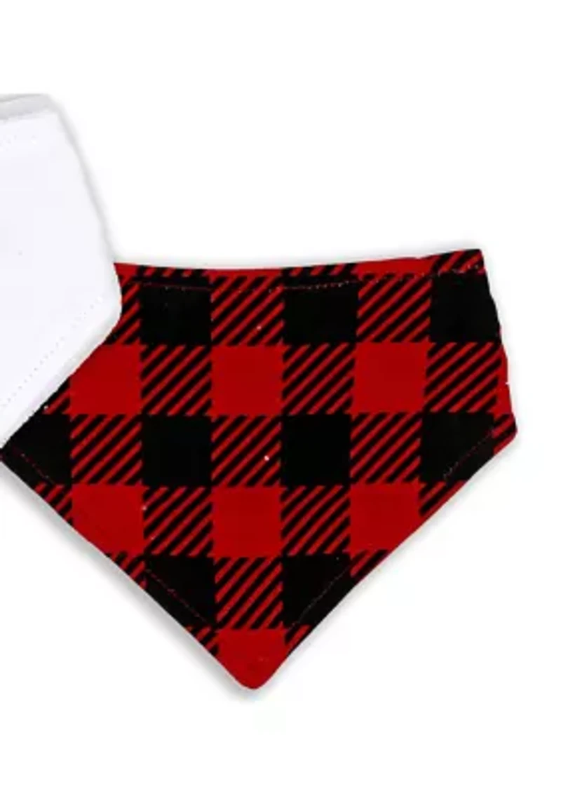 Baby Boys and Girls 3 Piece Buffalo Check Accessory Set