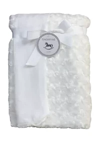Baby Curly Plush Blanket, White