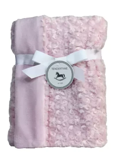 Baby Girls Curly Plush Blanket, Pink