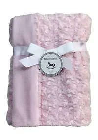 Baby Girls Curly Plush Blanket, Pink