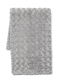 Baby Curly Plush Blanket, Gray