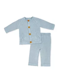 Baby Boys 2 Piece Knit Set, Blue