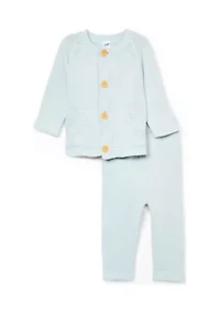 Baby Boys 2 Piece Knit Set, Blue