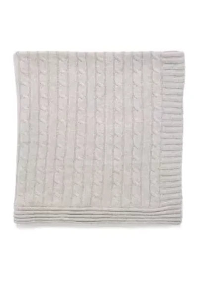 Baby Gray Cable Knit Blanket