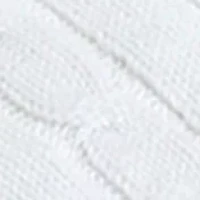 Baby White Cable Knit Blanket
