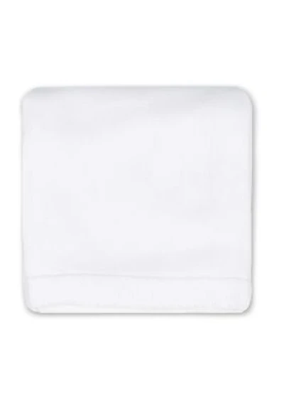 Baby White Knit Blanket with Soft Border