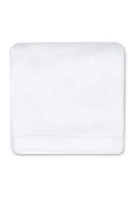 Baby White Knit Blanket with Soft Border