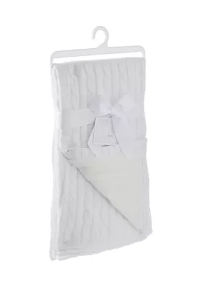 Baby Cable Knit Sherpa Blanket