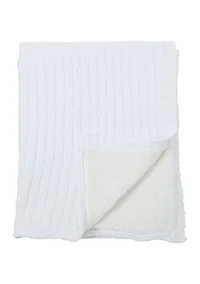 Baby Cable Knit Sherpa Blanket