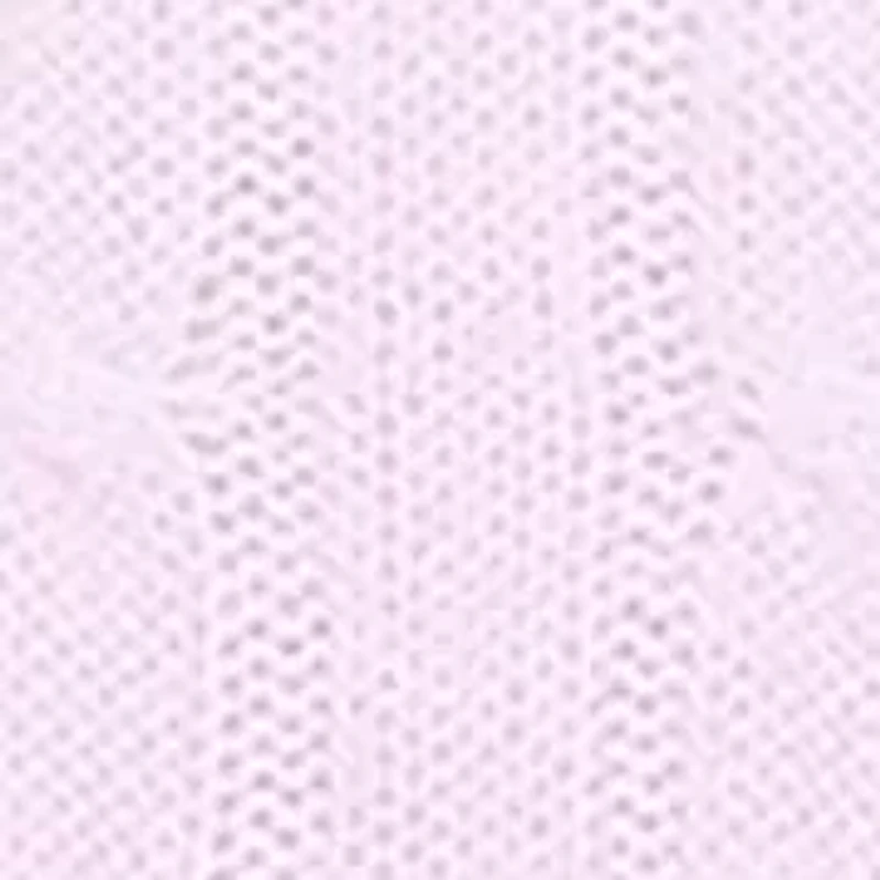 Baby Girls Cable Knit Sherpa Blanket, Pink